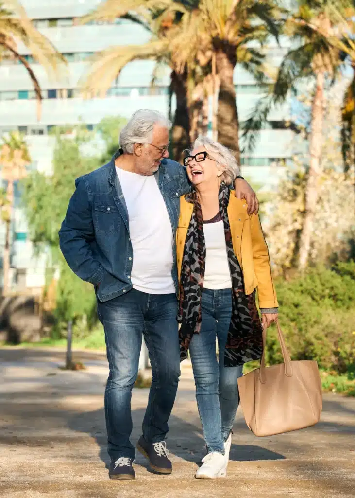 A couple goes for a walk venous ulcer free after treatment at Espada Vascular in San Antonio, TX